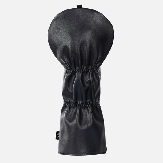 Back view of Stylish headcover for driver showing durable leather and tight protection