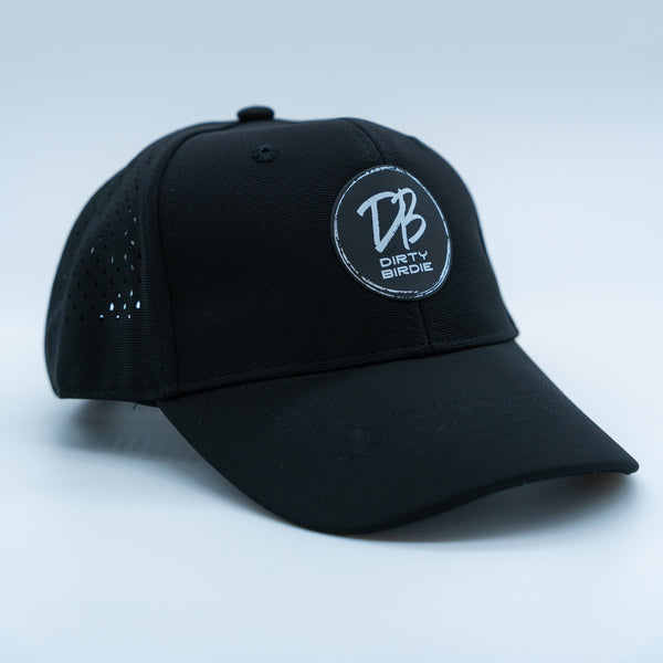 Premium Black Golf Cap - Lightweight Nylon Material