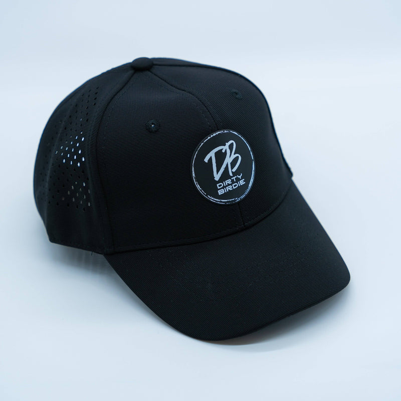 Sleek Black Golf Cap - Perfect for All Weather