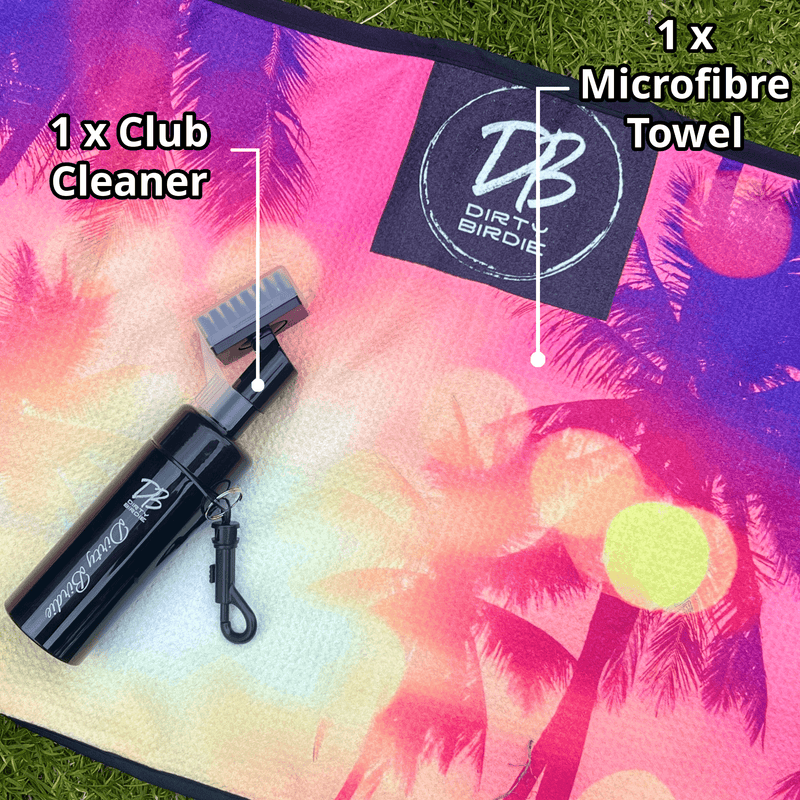 Miami Vice - Golf Towel & Club Cleaner Bundle